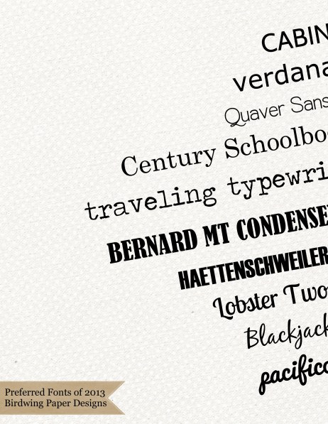 2013 Top 10 Fonts