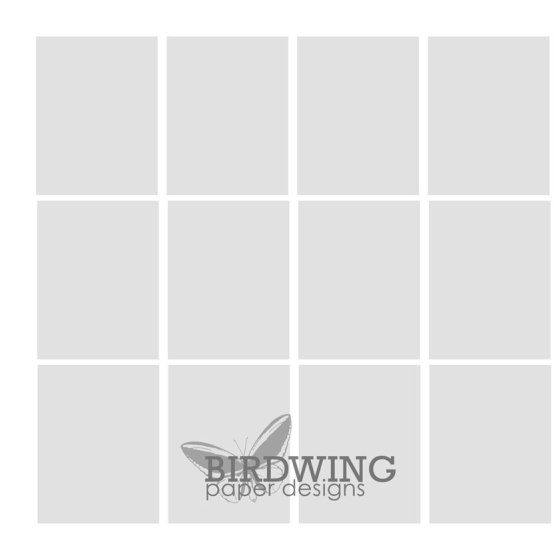 Photo book page template - Birdwing Paper Designs