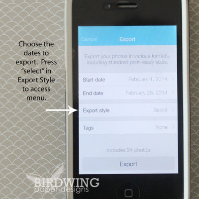 Export Your Collect App Cards - Birdwing Paper Designs