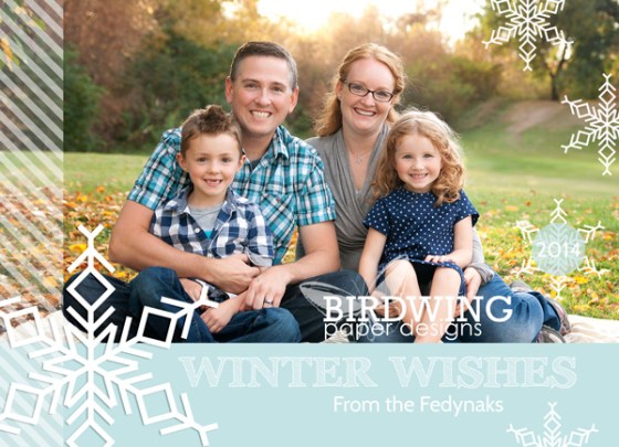 Winter Wishes - available as 5x7 or 4x6 with custom colours