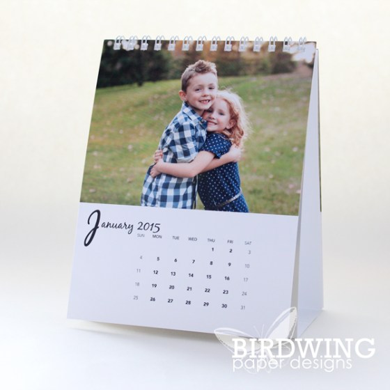 Desktop calendar printed by Ookpix - Birdwing Paper Designs