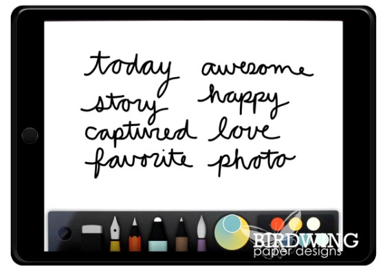 DIY Handwritten Digital Elements - Birdwing Paper Designs