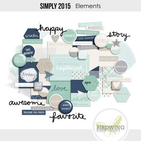 Simply 2015 Elements - Birdwing Paper Designs