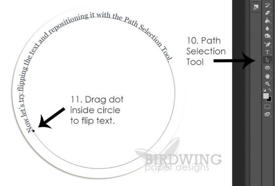 Circular Text in Photoshop - Birdwing Paper Designs