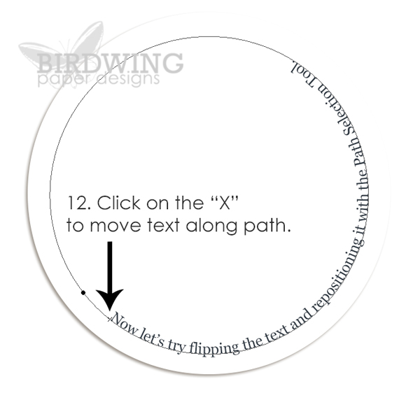 Circular Text in Photoshop - Birdwing Paper Designs