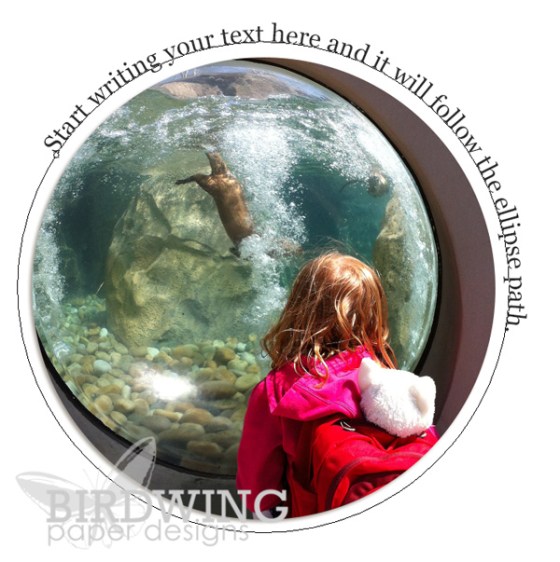 Circular Text in Photoshop - Birdwing Paper Designs