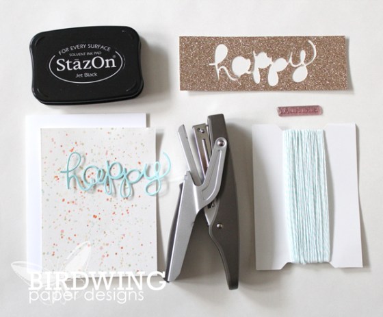 Ink Splattered Cards - Birdwing Paper Designs