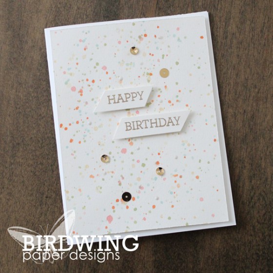 Ink Splattered Cards - Birdwing Paper Designs