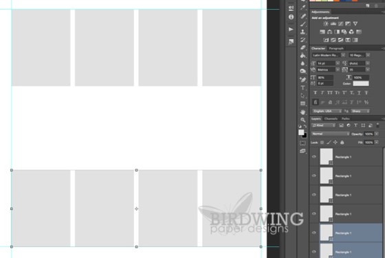 Making a Page Template in Photoshop - Birdwing Paper Designs