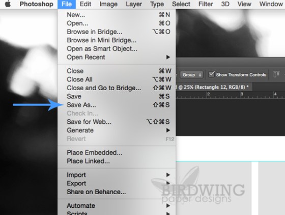 Making a Page Template in Photoshop - Birdwing Paper Designs
