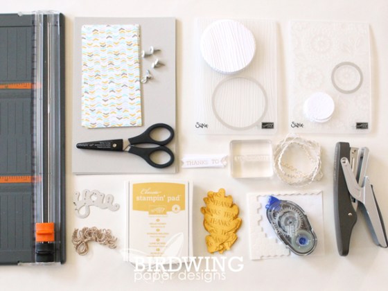 A Fall Inspired Thank You Card - Birdwing Paper Designs