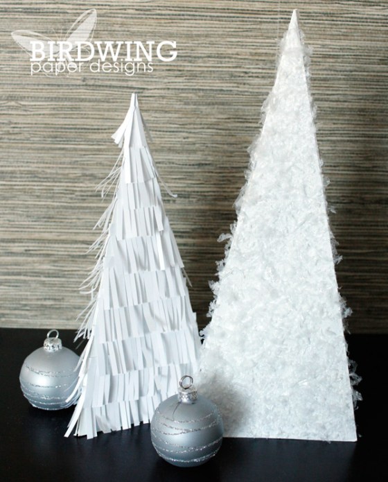 DIY Winter Tree Decor - Birdwing Paper Designs