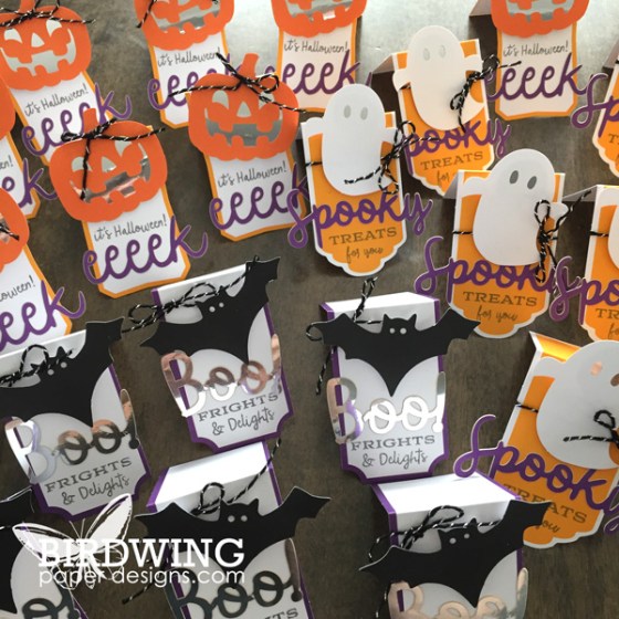 Paper Pumpkin Halloween Treat Bags - Birdwing Paper Designs