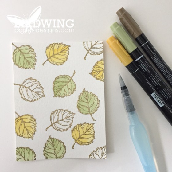 Gold Emboss with Watercolour - Birdwing Paper Designs