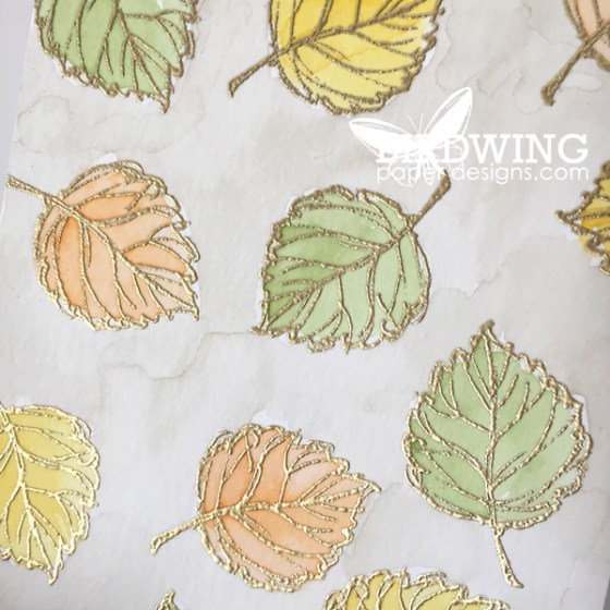 Gold Emboss with Watercolour - Birdwing Paper Designs