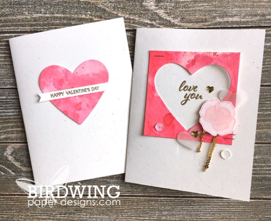 Watercolour Hearts-2 Ways - Birdwing Paper Designs