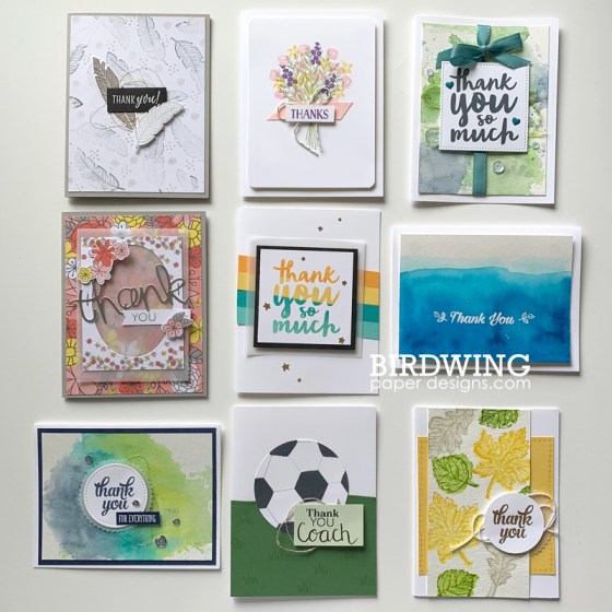 Stampin' Up! Thank You Cards - Birdwing Paper Designs