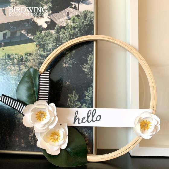 Magnolia Flower Hoop - Birdwing Paper Designs