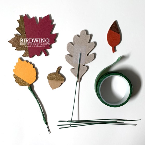 Fall Wreath with DIY Leaves - Birdwing Paper Designs