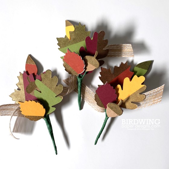 Fall Wreath with DIY Leaves - Birdwing Paper Designs