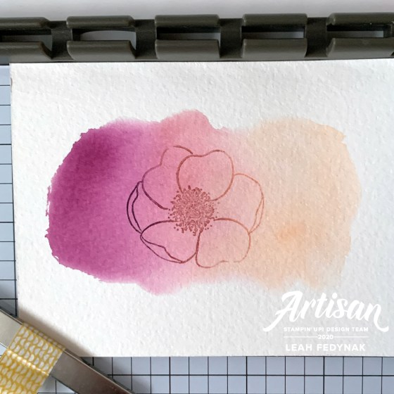 Stampin' Up! Corporate Post - Multicolour Stamping On A Watercolour Background