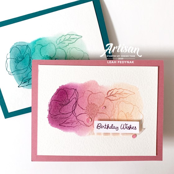 Stampin' Up! Corporate Post - Multicolour Stamping On A Watercolour Background