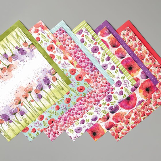 Peaceful Poppies Designer Series Paper from Stampin' Up!